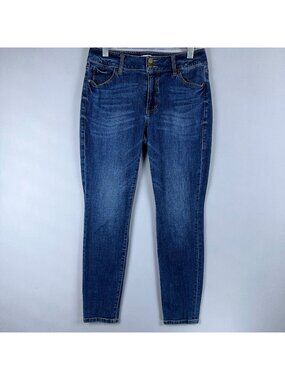 Cabi Cinch Skinny Jeans Womens Size 12 Medium Wash Stretch Denim Five-Pocket